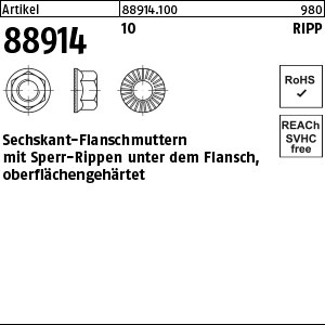 ART 88914 Sechskantmu. Kl. 10 m. Sperr-Ripp, M 5 S