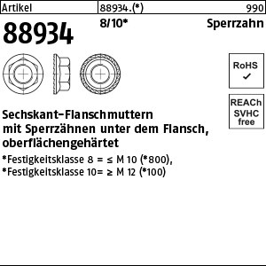 ART 88934 Sechsk. Sperrzahnmut. Kl. 8 M 5 S