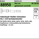 Artikel 88950 Mu 4.6 HS 50/30 galvanisch verzinkt Hammerkopf-/Halfen-Schrauben, 