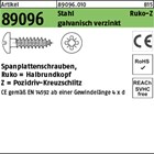 Artikel 89096 Stahl CE Ruko-Z galvanisch verzinkt Spanplattenschrauben, Halbrund