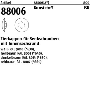 ART 88006 Kappen f. ISR 15 x 12/3,5 dunkelbraun RAL 8014 S