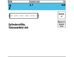 DIN 7 A 1 m6 Zylinderstifte, Toleranzfeld m6 