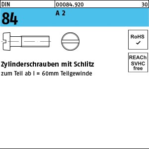 DIN 84 A 2 M 2 x 3 A 2 S