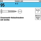 DIN 95 A 2 Linsensenk-Holzschrauben mit Schlitz 