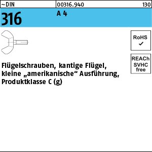 DIN 316 A 4 M 6 x 16 leichte Ausführung A 4 S