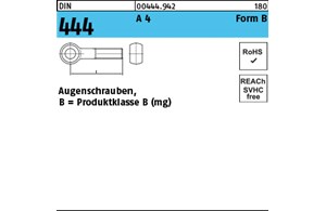 DIN 444 A 4 Form B Augenschrauben, Produktklasse B (mg) 