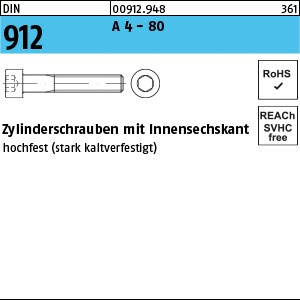 DIN 912 A 4-80 M 6 x 8 A 4-80 S
