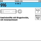 DIN 916 A 1/A 2 Gewindestifte mit Ringschneide, mit Innensechskant