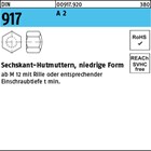 DIN 917 A 2 Sechskant-Hutmuttern, niedrige Form 