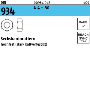 DIN 934 A 4-80 M 6 A 4-80 S