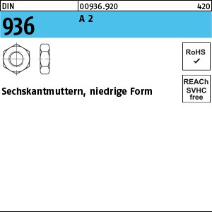 DIN 936 A 2 M 8 A 2 S