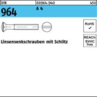 DIN 964 A 4 Linsensenkschrauben mit Schlitz 
