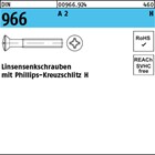 DIN 966 A 2 H Linsensenkschrauben mit Phillips-Kreuzschlitz H