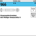 DIN 966 A 4 H Linsensenkschrauben mit Phillips-Kreuzschlitz H