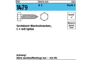 ISO 1479 A 2 Form C Sechskant-Blechschrauben, C = mit Spitze 