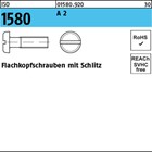 ISO 1580 A 2 Flachkopfschrauben mit Schlitz 