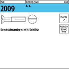 ISO 2009 A 4 Senkschrauben mit Schlitz 