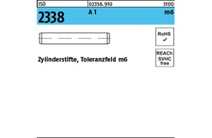 ISO 2338 A 1 m6 Zylinderstifte, Toleranzfeld m6 