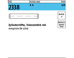 ISO 2338 A 4 m6 Zylinderstifte, Toleranzfeld m6 