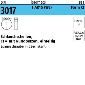 DIN 3017 1.4016 C1 17- 19/18 -W2 Schraube galv. verzinkt S