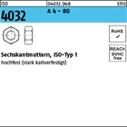 ISO 4032 A 4 - 80 Sechskantmuttern, ISO-Typ 1 