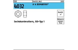 ISO 4032 A 4 BUMAX109 Sechskantmuttern, ISO-Typ 1 