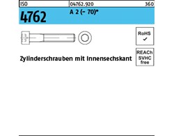 ISO 4762 A 2 - 70 Zylinderschrauben mit Innensechskant 