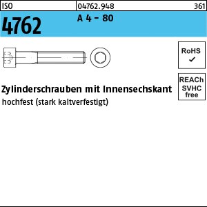 ISO 4762 A 4-80 M 6 x 8 A 4-80 S