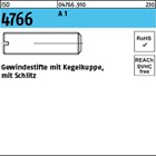 ISO 4766 A 1 Gewindestifte mit Kegelkuppe, mit Schlitz