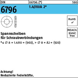 DIN 6796 A 2 * 10 (* reduz. Federkraft) S