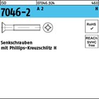 ISO 7046-2 A 2 H Senkschrauben mit Phillips-Kreuzschlitz H