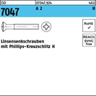 ISO 7047 A 2 H Linsensenkschrauben mit Phillips-Kreuzschlitz H