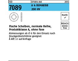 ISO 7089 A 4 BUMAX88 200 HV Flache Scheiben, normale Reihe, Produktklasse A, ohn