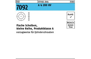 ISO 7092 A 4 200 HV Flache Scheiben, kleine Reihe, Produktklasse A