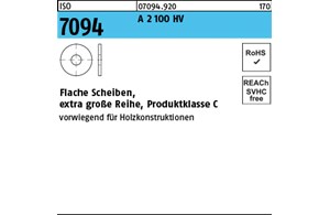 ISO 7094 A 2 100 HV Flache Scheiben, extra große Reihe, Produktklasse C