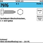 DIN 7976 A 2 Form C Sechskant-Blechschrauben, mit Spitze 