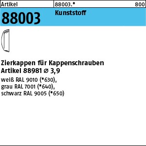 ART 88003 Kappen f. Kappenschr. grau S