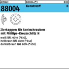 Artikel 88004 Kunststoff KS-H, hellbraun Zierkappen für Senkschrauben mit Philli