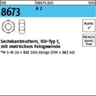 ISO 8673 A 2 Sechskantmuttern, ISO-Typ 1, mit metrischem Feingewinde