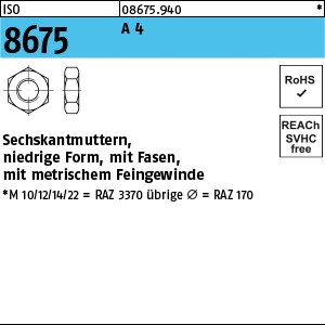 ISO 8675 A 4 M 10 x 1 A 4 S
