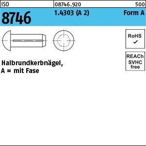 ISO 8746 1.4303 1,4 x 3 rostfrei A 2 S