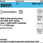 Artikel 88091 A 2 SPAX Seko-T SPAX Universalschrauben mit Spitze, SPAX MULTI-Sen