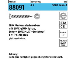 Artikel 88091 A 2 SPAX Seko-T SPAX Universalschrauben mit Spitze, SPAX MULTI-Sen