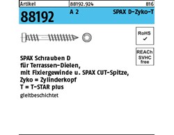 Artikel 88192 A 2 SPAX D-Zyko-T SPAX Schrauben D für Terrassen-Dielen, mit Fixie