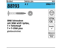 Artikel 88193 A 2 SPAX-T-T SPAX Schrauben, mit Spitze, Tellerkopf