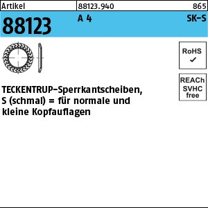 ART 88123 TECKENTRUP-Sperrkantscheiben A 4 SKS 4 A 4 S