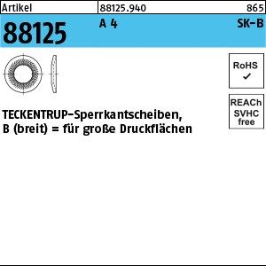 ART 88125 TECKENTRUP-Sperrkantscheiben A 4 SKB 6 A 4 S