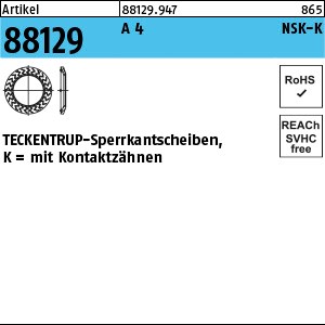 ART 88129 TECKENTRUP-Sperrkantscheiben A 4 NSK-K 4 A 4 S