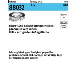 Artikel 88032 A 4 breit Heico-Lock-Scheiben, vergrößerte Auflage (Keilsicherungs