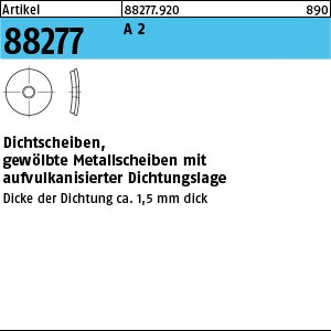 ART 88277 Dichtscheiben A 2 16 x 6,8 x1 rostfrei A 2 S
